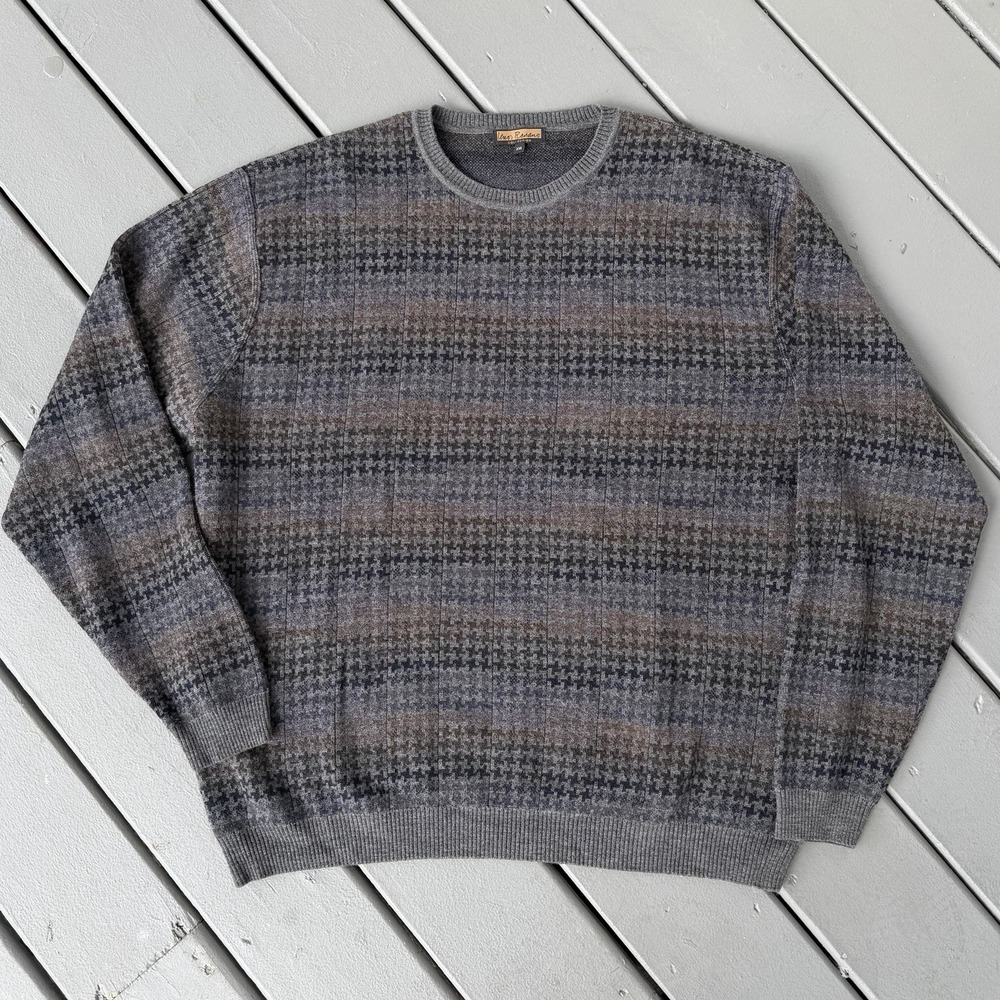 Lenor Romano 100% Merino Wool Sweater Men's XXL Grandpa Old Money‎ Crew Preppy